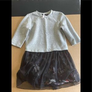 Sweatshirt Dress Sheer Bottom Skirt Size 7/8